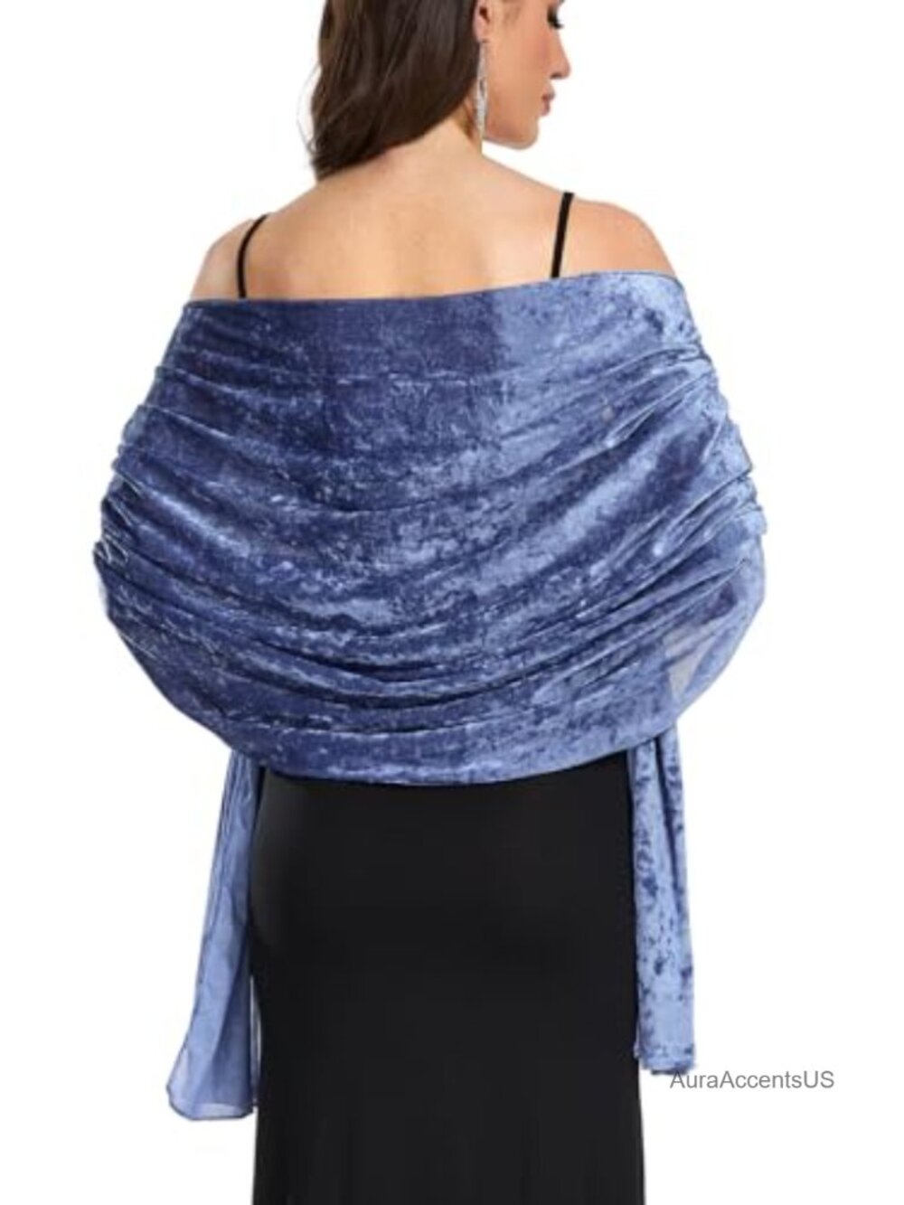 Knit Velvet Mesh Shawl Wrap for Evening Dresses Wedding Bridal Scarf